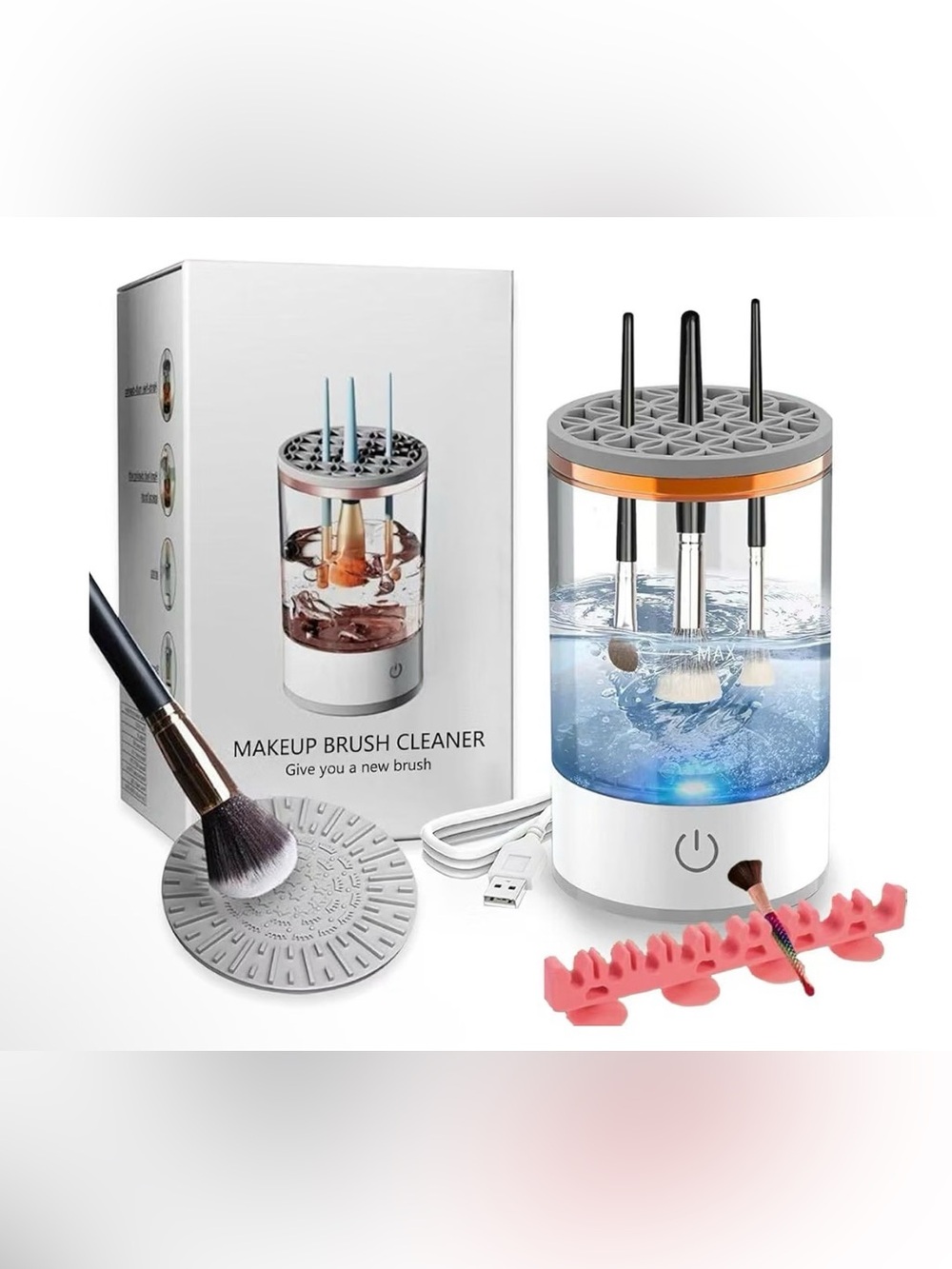Electric Makeup Brush Cleaner Efficient Deep Cleaning - New